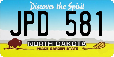 ND license plate JPD581