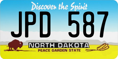 ND license plate JPD587