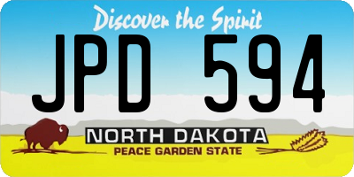 ND license plate JPD594