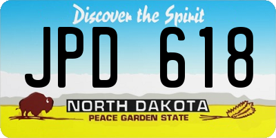 ND license plate JPD618