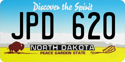 ND license plate JPD620