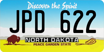 ND license plate JPD622