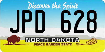 ND license plate JPD628