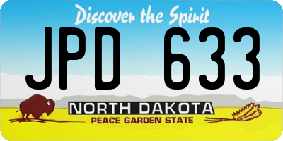 ND license plate JPD633