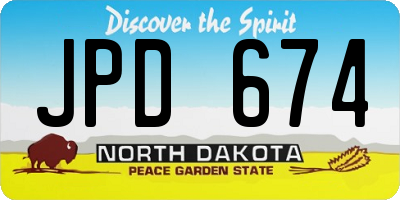 ND license plate JPD674