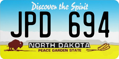 ND license plate JPD694