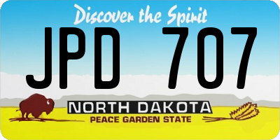 ND license plate JPD707