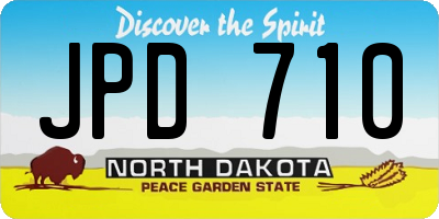ND license plate JPD710