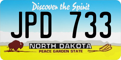 ND license plate JPD733