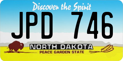 ND license plate JPD746