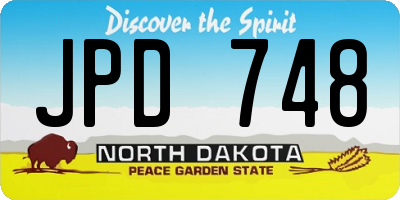 ND license plate JPD748