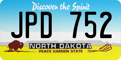 ND license plate JPD752