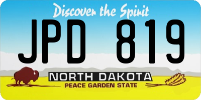 ND license plate JPD819