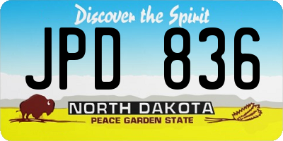 ND license plate JPD836