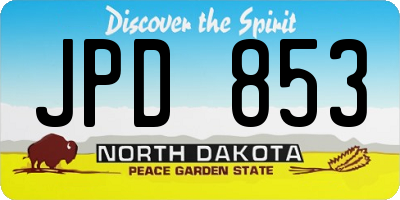 ND license plate JPD853