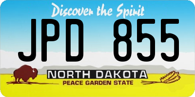 ND license plate JPD855