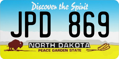 ND license plate JPD869