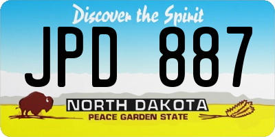 ND license plate JPD887