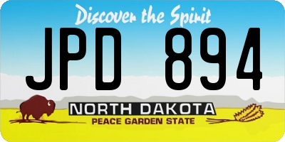 ND license plate JPD894