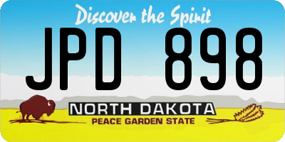 ND license plate JPD898