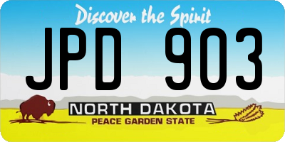 ND license plate JPD903