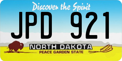 ND license plate JPD921