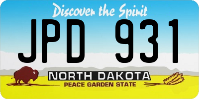 ND license plate JPD931