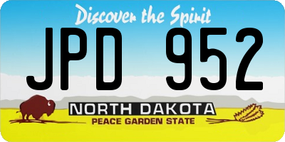 ND license plate JPD952