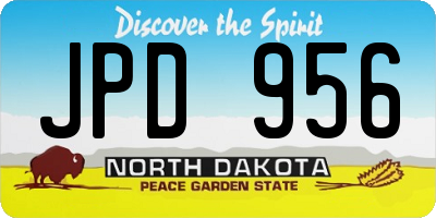 ND license plate JPD956