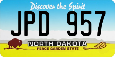 ND license plate JPD957