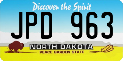ND license plate JPD963
