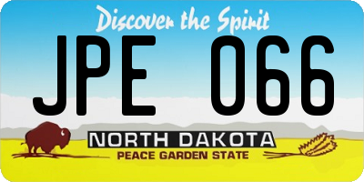 ND license plate JPE066