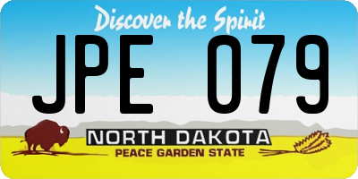 ND license plate JPE079