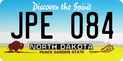 ND license plate JPE084