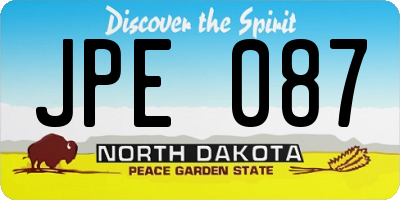ND license plate JPE087