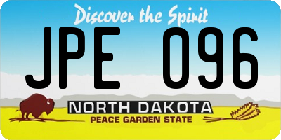 ND license plate JPE096