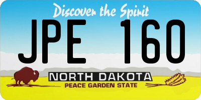 ND license plate JPE160