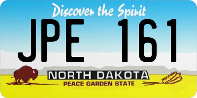 ND license plate JPE161