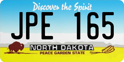 ND license plate JPE165