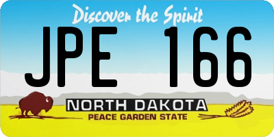 ND license plate JPE166