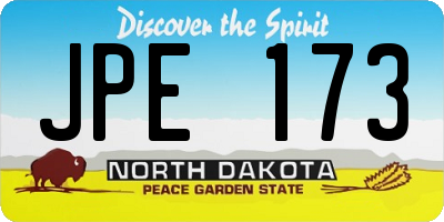 ND license plate JPE173