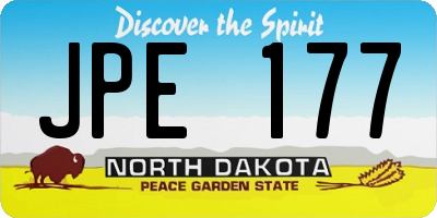 ND license plate JPE177