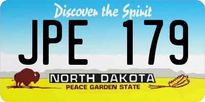 ND license plate JPE179