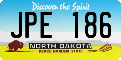 ND license plate JPE186