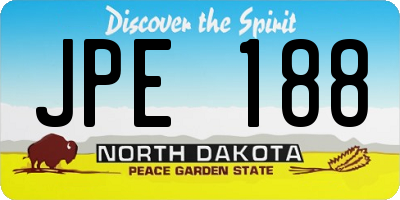 ND license plate JPE188