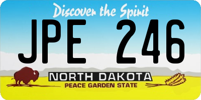 ND license plate JPE246