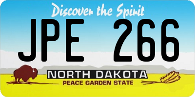 ND license plate JPE266