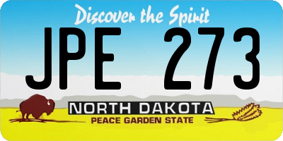 ND license plate JPE273