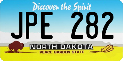 ND license plate JPE282