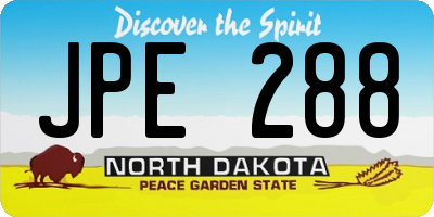 ND license plate JPE288